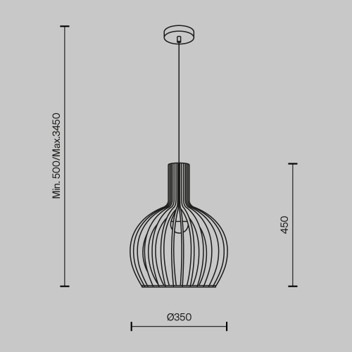 Подвесной светильник Maytoni Roots MOD194PL-01W изображение в интернет-магазине Cramer Light фото 5