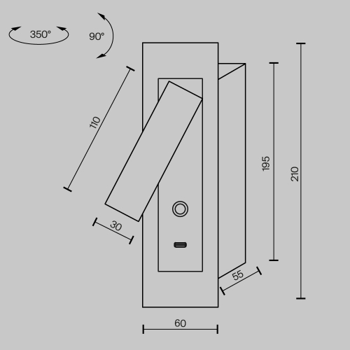 Настенный светильник Maytoni Axiom MOD495WL-L3B3K1 изображение в интернет-магазине Cramer Light фото 7