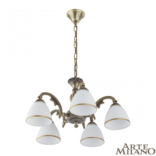 Подвесная люстра Arte Milano 340837/5 AB изображение в интернет-магазине Cramer Light