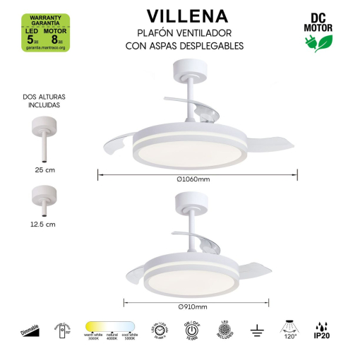 Люстра-вентилятор Mantra Villena 9549 изображение в интернет-магазине Cramer Light фото 7