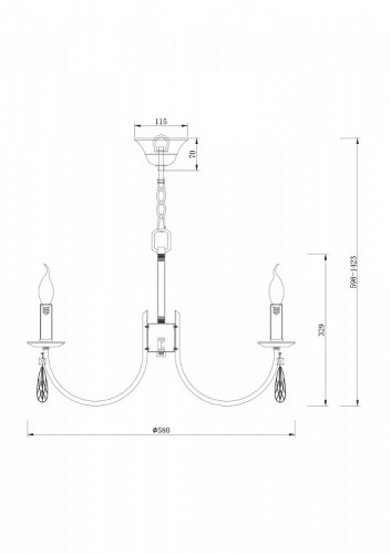 Подвесная люстра Freya Forte FR1006PL-06N изображение в интернет-магазине Cramer Light фото 3