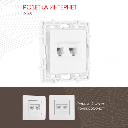 Розетка RJ45 Arte Milano 217.45-2.white дополнительное фото