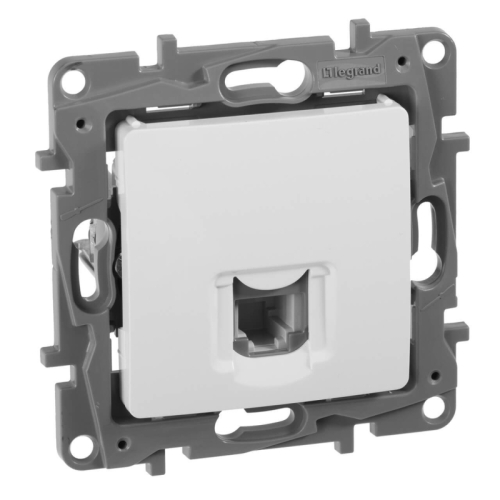 Розетка телефонная RJ11 Legrand Etika белая 672240 дополнительное фото