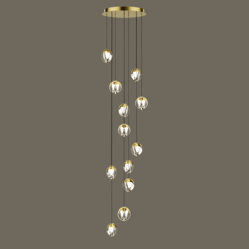 Каскадная люстра Delight Collection MD24001033-12A gold/clear изображение в интернет-магазине Cramer Light фото 2