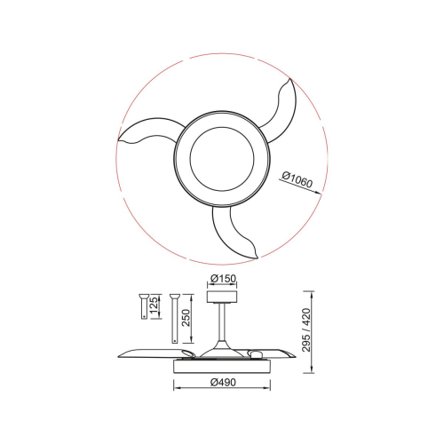 Люстра-вентилятор Mantra Niseko Fan 9063 изображение в интернет-магазине Cramer Light фото 4