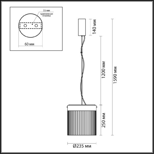 Подвесной светильник Odeon Light Pillari 5047/20L изображение в интернет-магазине Cramer Light фото 3