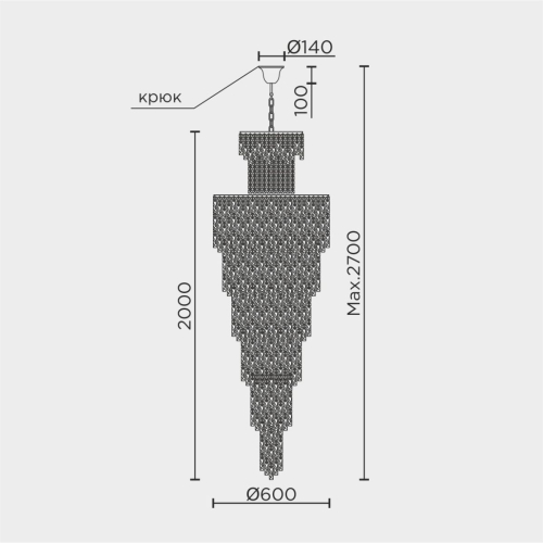 Каскадная люстра Modelux ML.977.47 CR изображение в интернет-магазине Cramer Light фото 8