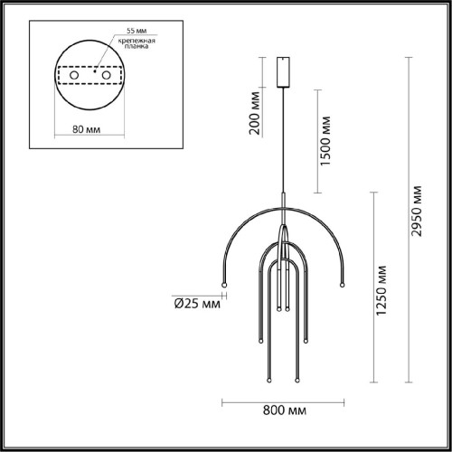 Подвесная люстра Odeon Light Memfi 6633/95L изображение в интернет-магазине Cramer Light фото 2