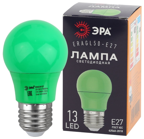 Лампа светодиодная Эра E27 3W 3000K ERAGL50-E27 Б0049579 изображение в интернет-магазине Cramer Light