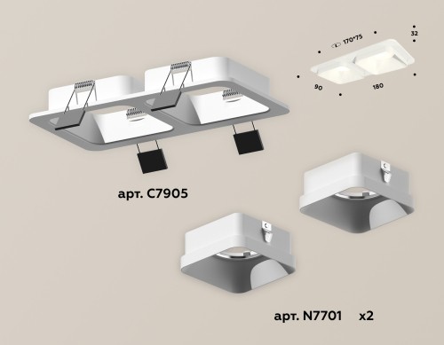 Встраиваемый светильник Ambrella Light Techno XC7905001 (C7905, N7701) изображение в интернет-магазине Cramer Light фото 2