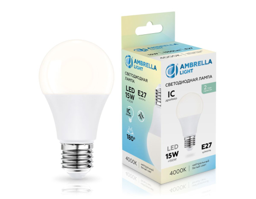 Светодиодная лампа Ambrella Light Bulbing E27 15W 4000K 601504 изображение в интернет-магазине Cramer Light фото 3