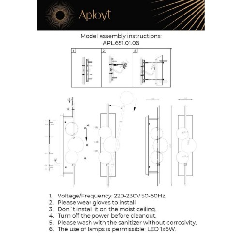 Настенный светильник Aployt Noel APL.651.01.06 изображение в интернет-магазине Cramer Light фото 2