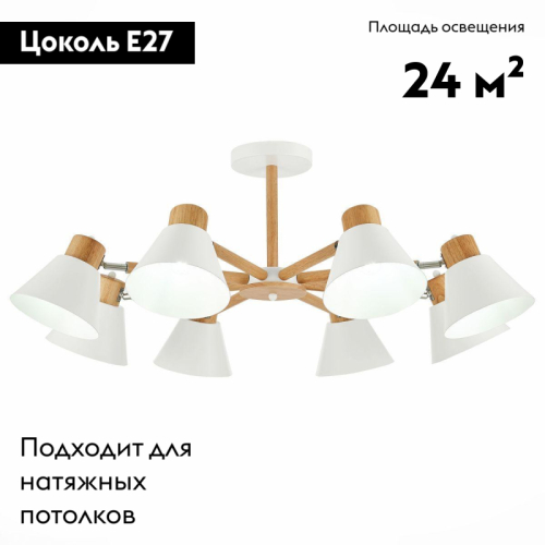 Потолочная люстра Evoluce Buve SLE103702-08 изображение в интернет-магазине Cramer Light фото 2