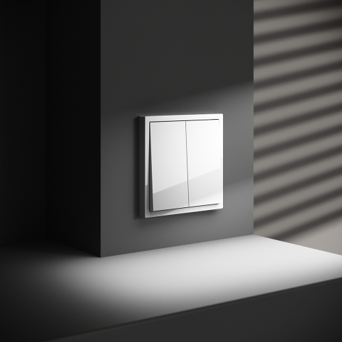 Выключатель двухклавишный Voltum S70 VLS020101 (белый глянцевый) дополнительное фото фото 6