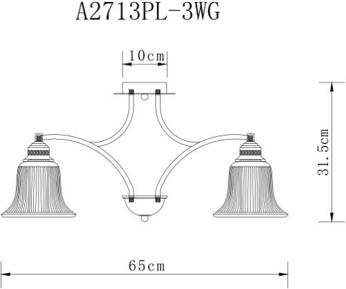 Потолочная люстра Arte Lamp Emma A2713PL-3WG изображение в интернет-магазине Cramer Light фото 2