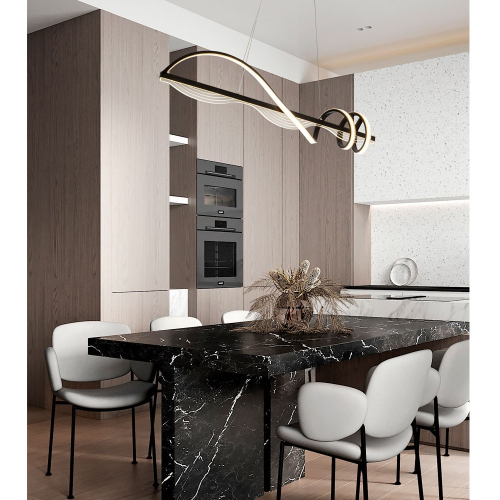 Подвесной светильник LED4U L7508-1000 BK изображение в интернет-магазине Cramer Light фото 2