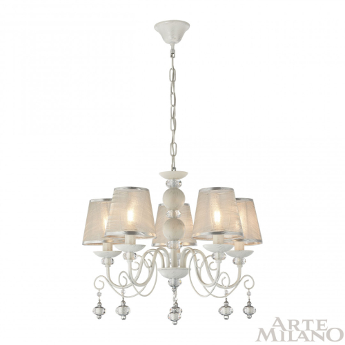 Подвесная люстра Arte Milano 347620/5 WT+SL изображение в интернет-магазине Cramer Light фото 3