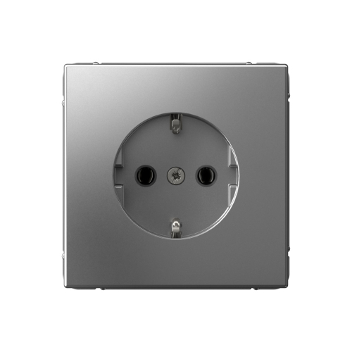 Розетка с заземлением 16А Systeme Electric ArtGallery Сталь GAL000943S дополнительное фото