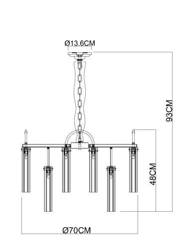 Подвесная люстра Arte Lamp Borgia A4088LM-12AB изображение в интернет-магазине Cramer Light фото 6