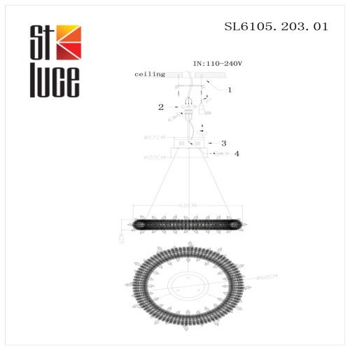 Подвесная люстра ST Luce Lucchero SL6105.203.01 изображение в интернет-магазине Cramer Light фото 4