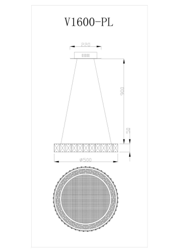 Подвесная светодиодная люстра Moderli Ice V1600-PL изображение в интернет-магазине Cramer Light фото 7