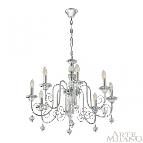 Подвесная люстра Arte Milano 346109/8 CR изображение в интернет-магазине Cramer Light фото 4