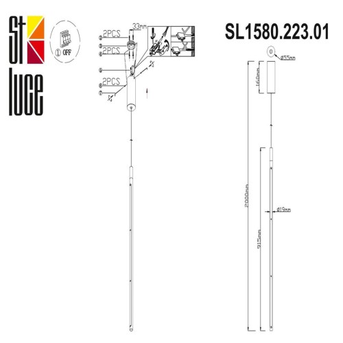 Подвесной светильник ST Luce Ralio SL1580.223.01 изображение в интернет-магазине Cramer Light фото 3