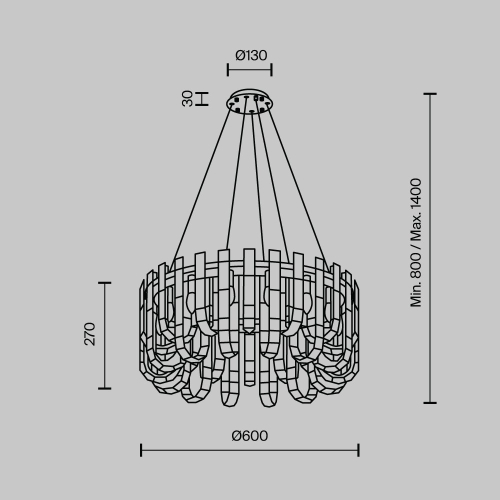 Подвесная люстра Modelux ML.6621.14 BS изображение в интернет-магазине Cramer Light фото 8