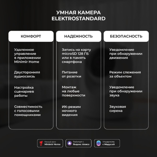 Умная видеокамера Elektrostandard WF 76500/00 4690389211843 a069149 изображение в интернет-магазине Cramer Light фото 8
