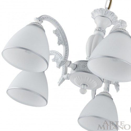 Подвесная люстра Arte Milano 340837/5 WT+SL изображение в интернет-магазине Cramer Light фото 5