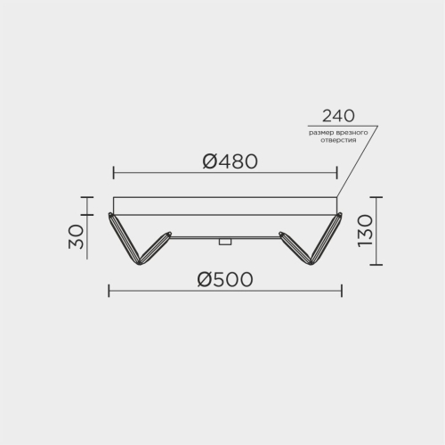 Потолочный cветильник LED4U L1190-500 CR изображение в интернет-магазине Cramer Light фото 6