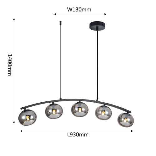 Подвесная люстра Favourite Arcata 4054-5P изображение в интернет-магазине Cramer Light фото 3