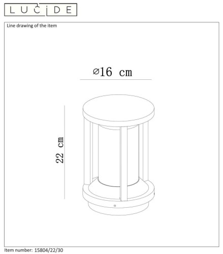 Уличный светильник Lucide CADIX 15804/22/30 дополнительное фото фото 3