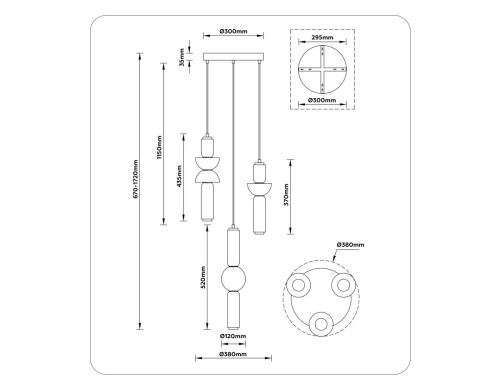 Подвесной светильник Ambrella Light High Light Modern LH11026 изображение в интернет-магазине Cramer Light фото 6