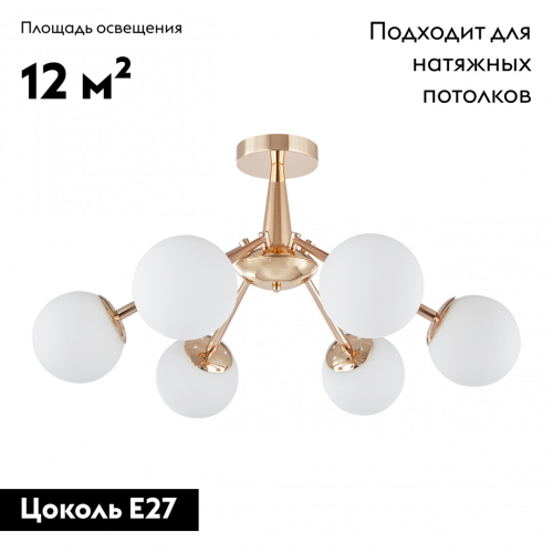 Потолочная люстра Arte Milano Napoli 338654/6 FGD изображение в интернет-магазине Cramer Light фото 2