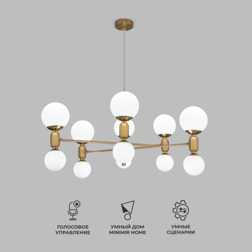 Подвесная люстра Eurosvet Bubble 30182 латунь a063213 изображение в интернет-магазине Cramer Light фото 2