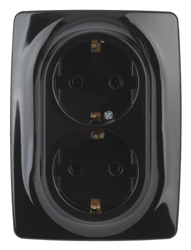 Розетка 2x2P+E Schuko Эра 12-2106-06 Б0031233 дополнительное фото