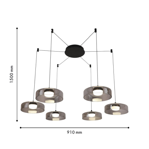 Подвесная люстра Favourite Platta 4490-6P изображение в интернет-магазине Cramer Light фото 2