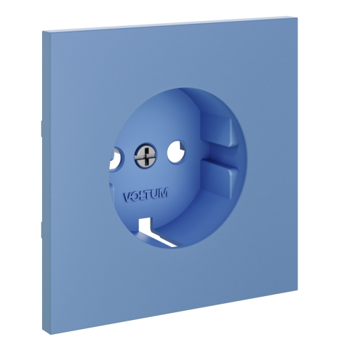 Накладка для розетки с заземлением Voltum S70 (деним) VLS000615 дополнительное фото фото 3