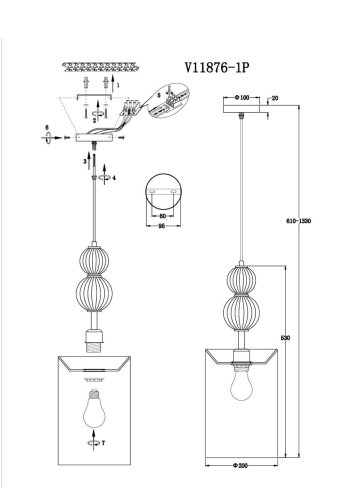 Подвесной светильник Moderli Brumi V11876-1P изображение в интернет-магазине Cramer Light фото 7