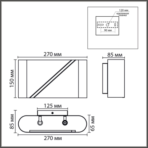 Настенный светильник Lumion Moderni Elma 8391/2W изображение в интернет-магазине Cramer Light фото 2