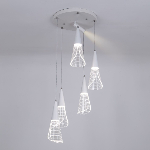 Каскадная люстра LED4U L7106-6 WТ изображение в интернет-магазине Cramer Light фото 3