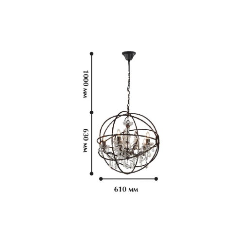 Подвесная люстра Favourite Orbit 1834-5P изображение в интернет-магазине Cramer Light фото 2