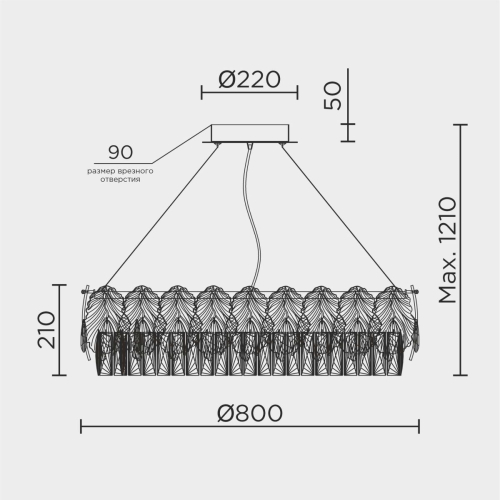 Подвесная люстра Modelux ML.7445.800 GD изображение в интернет-магазине Cramer Light фото 2