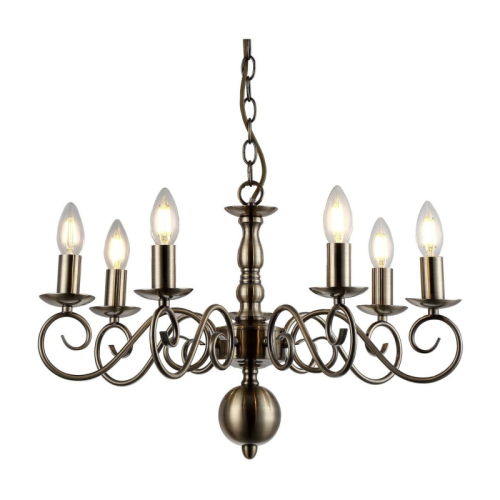 Подвесная люстра Arte Lamp A1129LM-7AB изображение в интернет-магазине Cramer Light