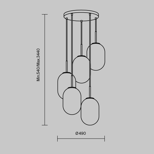 Каскадная люстра Freya Sharlot FR1012PL-05BS изображение в интернет-магазине Cramer Light фото 8