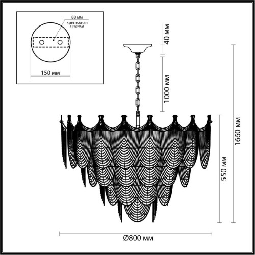 Подвесная люстра Odeon Light Porcela 5051/21 изображение в интернет-магазине Cramer Light фото 3