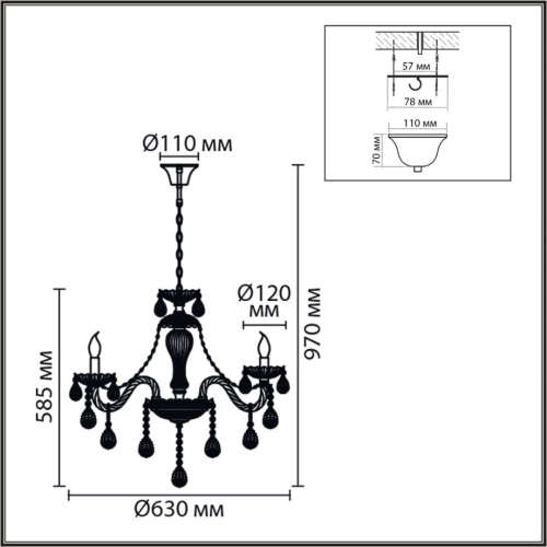 Подвесная люстра Lumion Classi Alissa 8376/6 изображение в интернет-магазине Cramer Light фото 2