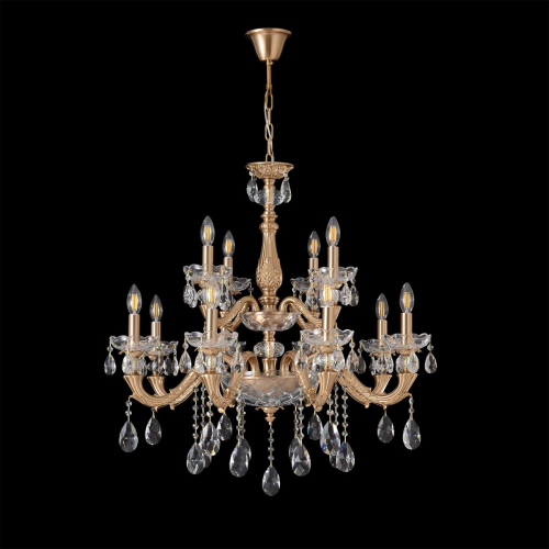 Подвесная люстра Crystal Lux ELIZABETH SP8+4 BRASS изображение в интернет-магазине Cramer Light фото 2