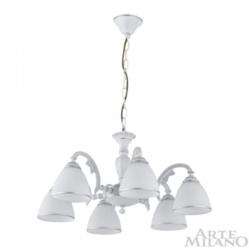 Подвесная люстра Arte Milano 340837/6 WT+SL изображение в интернет-магазине Cramer Light фото 4